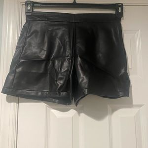 Faux Leather Hot Pants